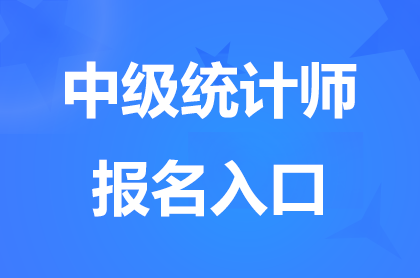 2024新疆中级统计师报名入口已开通