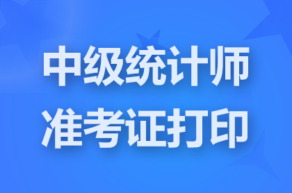 2024西藏中级统计师准考证打印入口已开通
