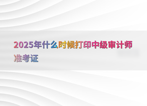 审计师考试