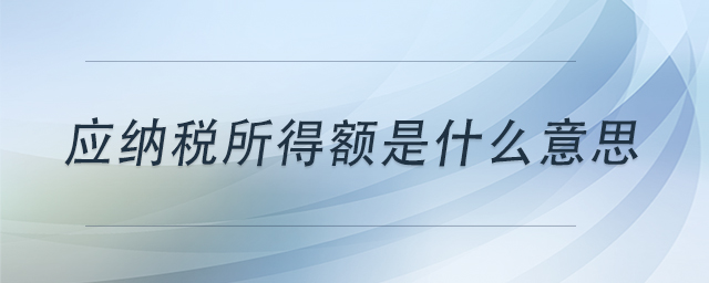 应纳税所得额示意图