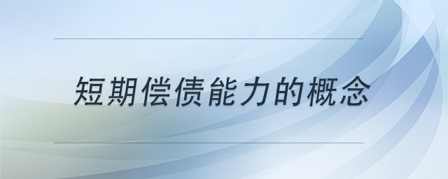 短期偿债能力示意图