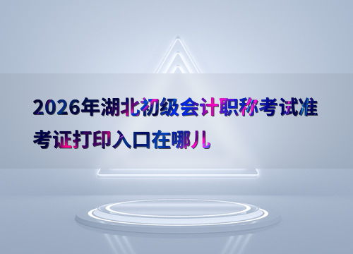 初级会计考试