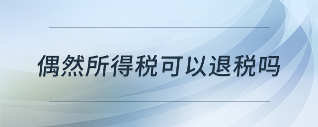 偶然所得税税务政策说明