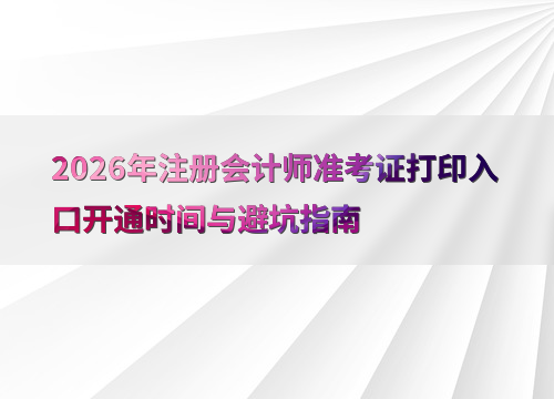 cpa考试指南